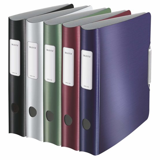 Leitz Lever Arch File, Assorted, A4, Curved spine 6.5 cm width, Elastic fastening, Light polyfoam, Style Range, 11090099