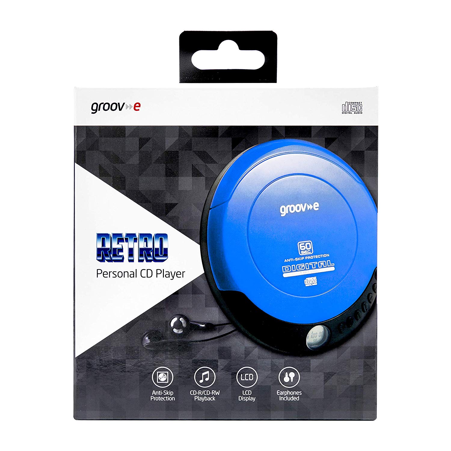 Groov-e RETRO Compact CD Player, Personal Music Player with CD-R & CD-RW Playback, Anti-Skip Protection, Programmable Tracks - Image 4