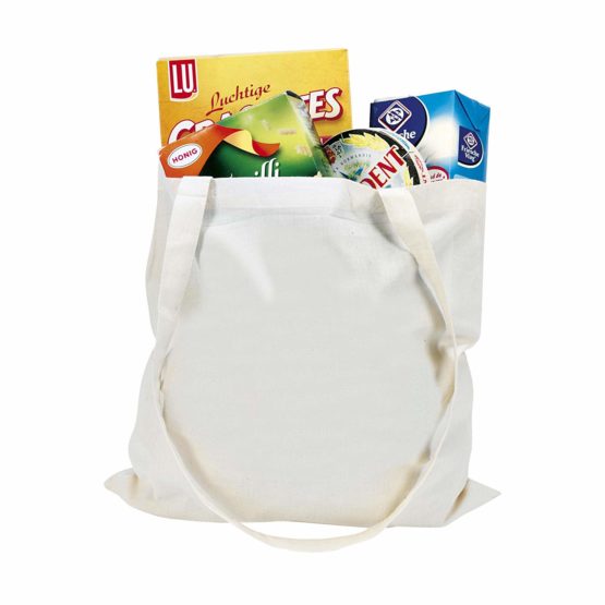 eBuyGB Pack of 5 Natural Cotton Shopping Tote Bags - Shoppers - Image 3