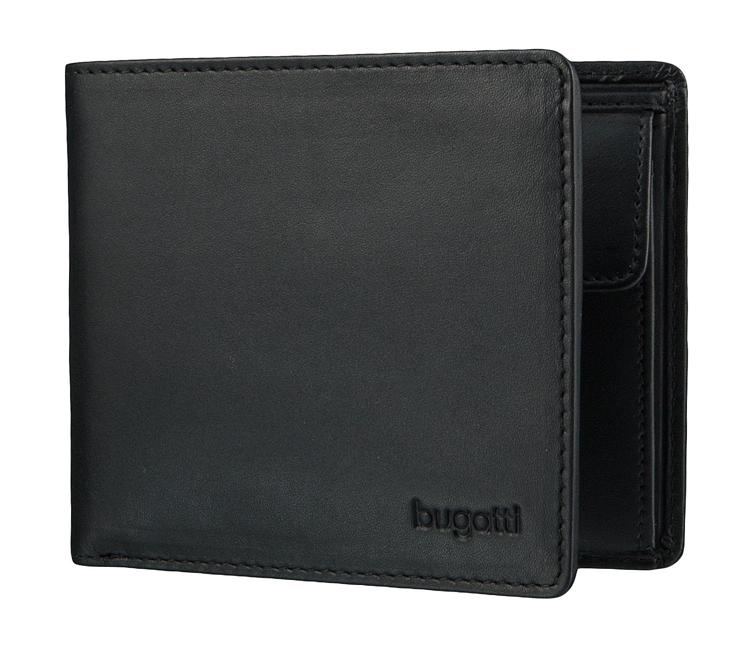 Bugatti Basic Purse Primo Coin Pouch, 10 cm, Black, Schwarz