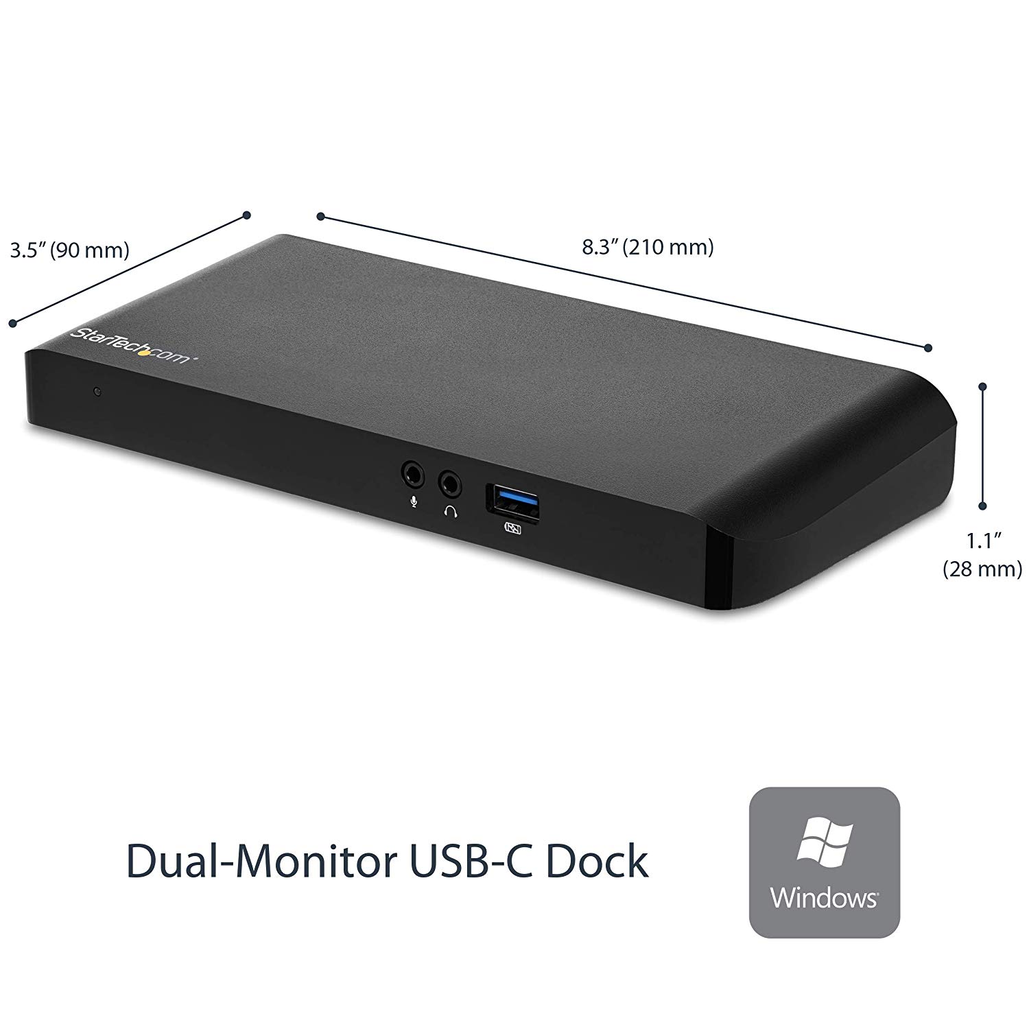 StarTech.com Dual Monitor USB-C Laptop Docking Station with 4K HDMI, DisplayPort, 4xUSB 3.0 Ports & 60W PD - Image 2