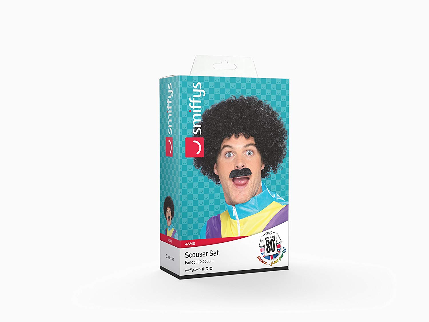 Novelties Direct Scouser Set Black Wig And Tash (1) - Image 2