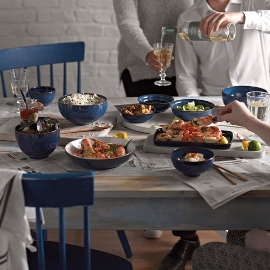 Denby 1044044 Imperial Blue 4 Piece Pasta Bowl Set, Stone, 9.5 x 23 x 23 cm - Image 3