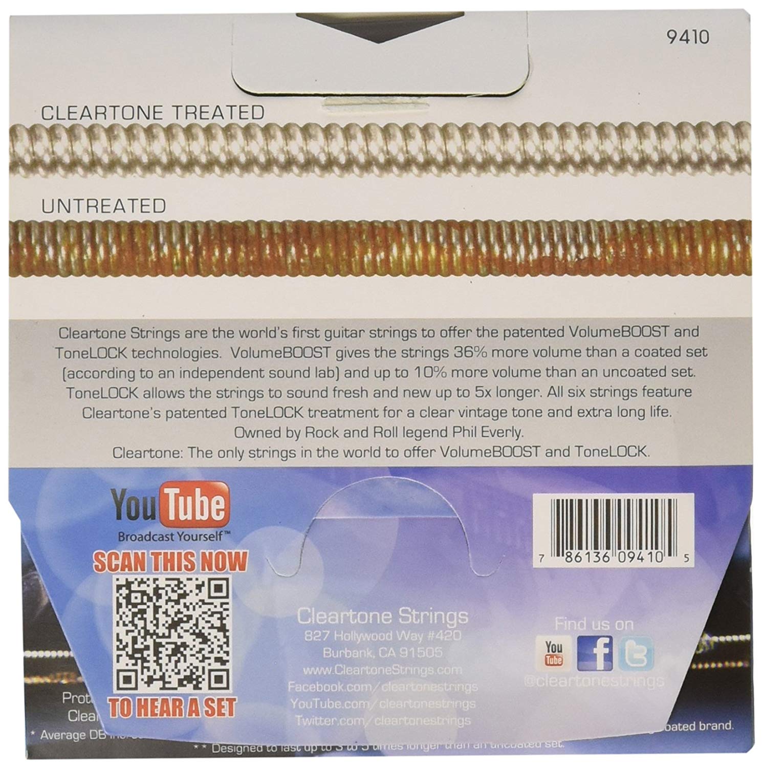 Cleartone 9410 Electric Guitar Strings, Light, Original Version, Light 10-46 - Image 2
