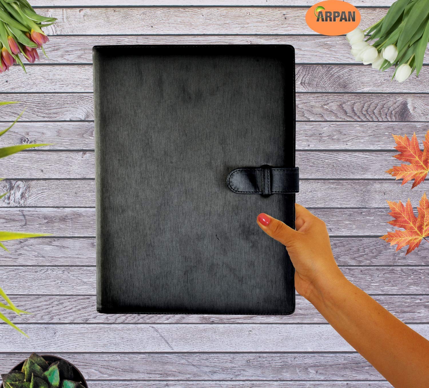 Arpan A4 36 Pockets Professional Soft Touch Display Book Presentation Portfolio Folder - Black, 1 - Image 2