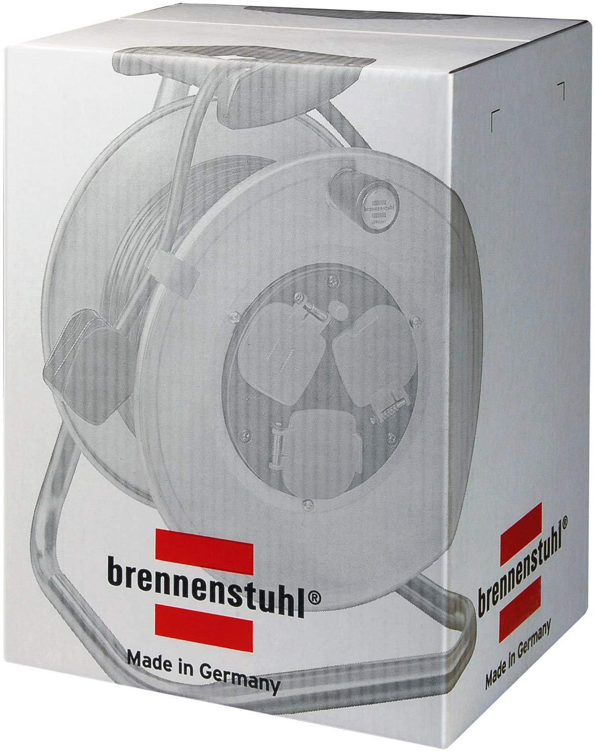Brennenstuhl Garant 3-way socket cable reel without extension cable (rust-proof), empty reel with ergonomic handle - Image 2