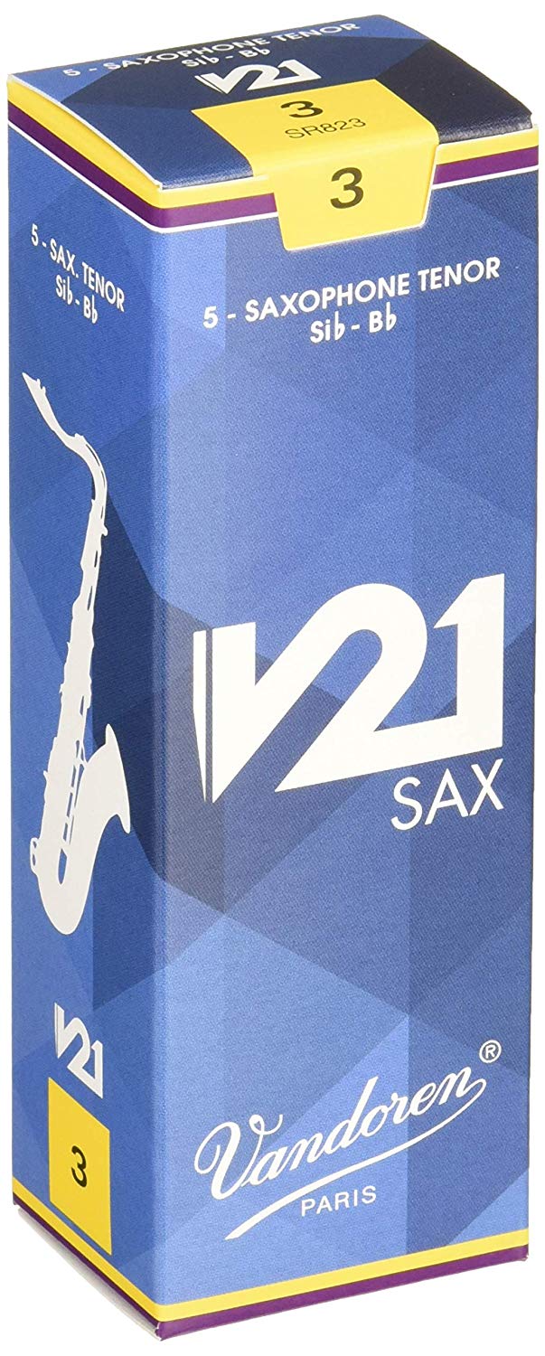 Vandoren V21 Tenor saxophone reeds, box of 5 - Strength 3, WOOD