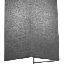 HARPER LIVING 1xE27/ES Wall Wash Light with Switch, Grey Rectangle Fabric Shade, Suitable for LED Upgrade, Ideal for Bedroom, Living Room, Hallway, Hotel, B&B