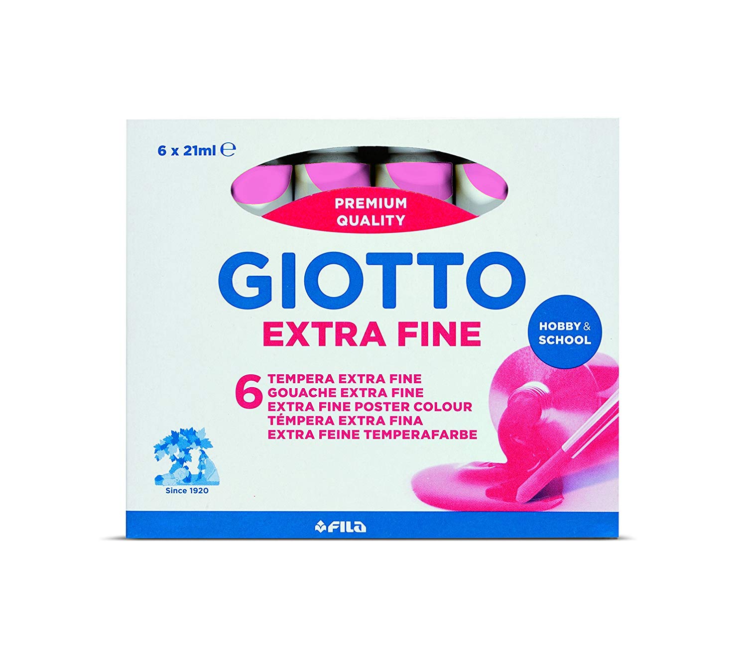 Giotto Tempera Paint, pink, 11.5 x 2.2 x 10.3 cm - Image 2