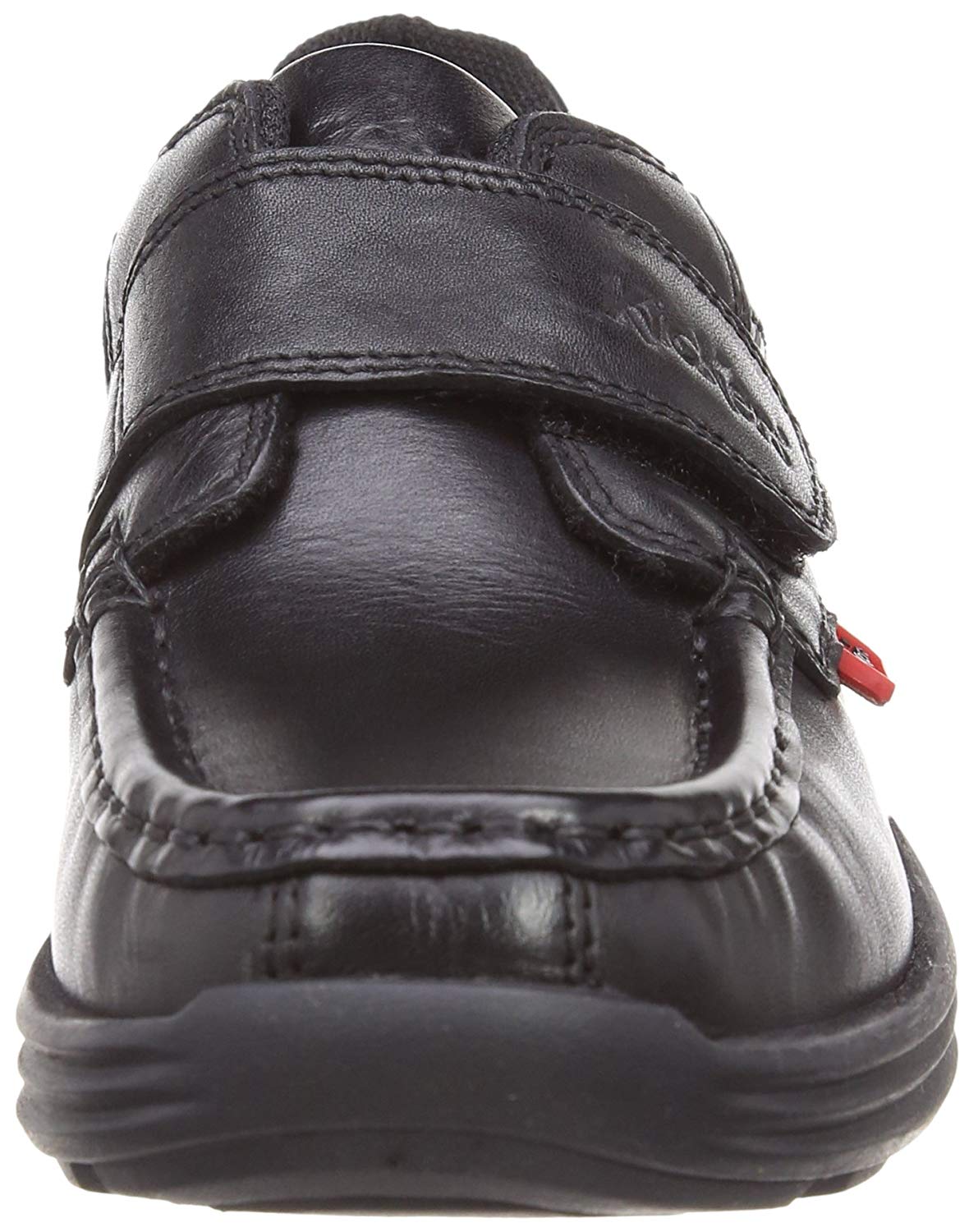 Kickers Junior Boy's Reasan Single Strap Black Leather School Shoes, Black, 2 UK - Image 2