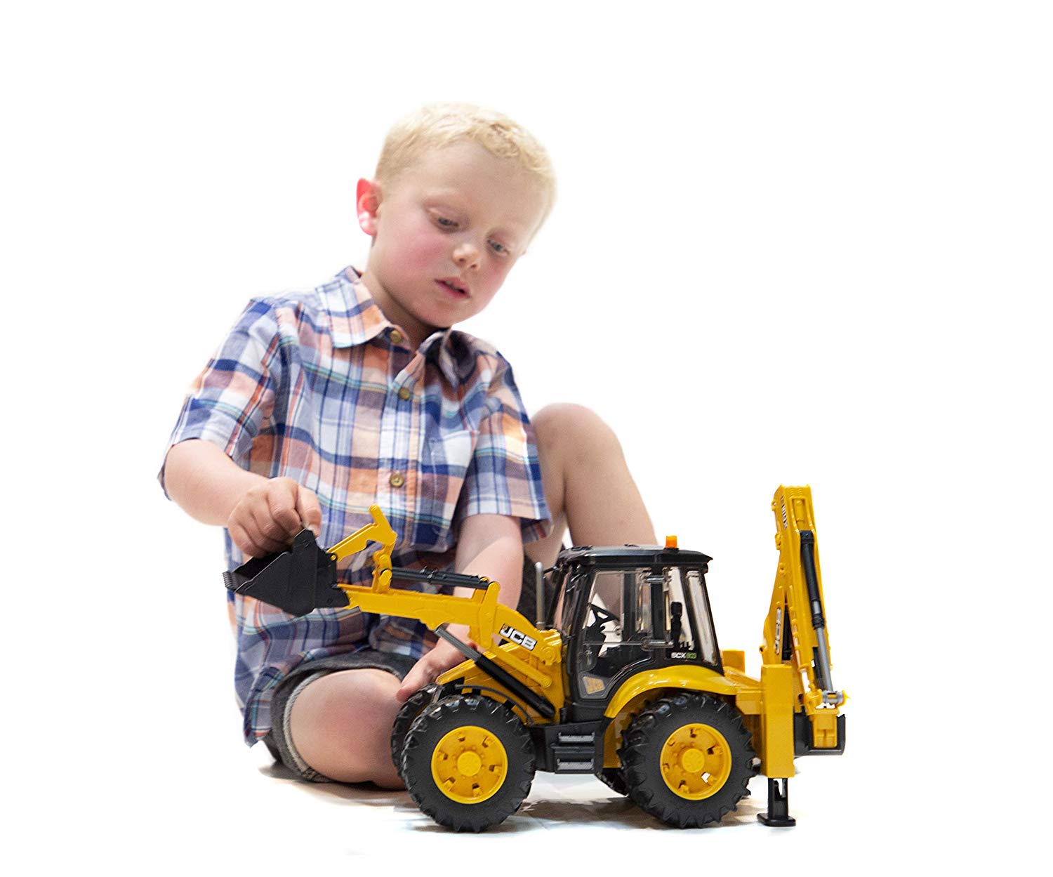 JCB 5CX eco Backhoe Loader, Yellow, 41,1 cm × 17,2 cm × 25,0 cm - Image 2