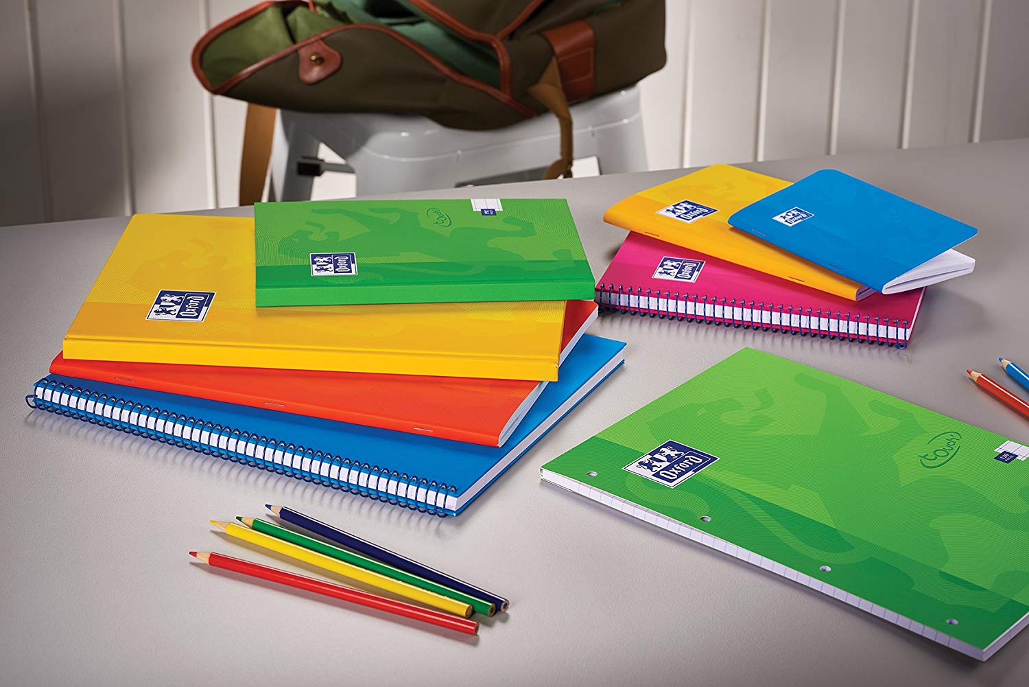 Oxford Touch A5 160 Page Wirebound Hardback Notebook Assorted Colours, Pack of 5 , Multi-Colour - Image 3