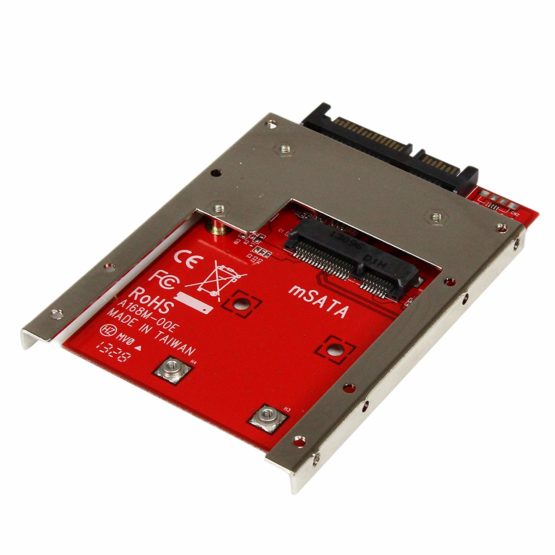 StarTech mSATA SSD to 2.5in SATA Adapter Converter - mSATA to SATA Adapter for 2.5in bay with Open Frame Bracket and 7mm Drive Height (SAT32MSAT257) - Image 2
