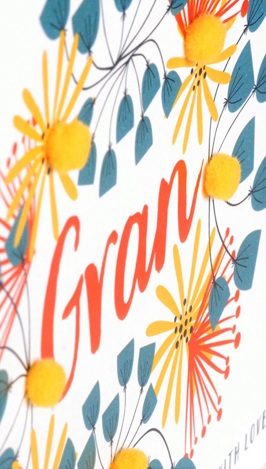 Claire Giles Greeting Cards, Happy Birthday Gran Card, Floral Pattern design Grandmother Birthday Greeting Card - Image 4