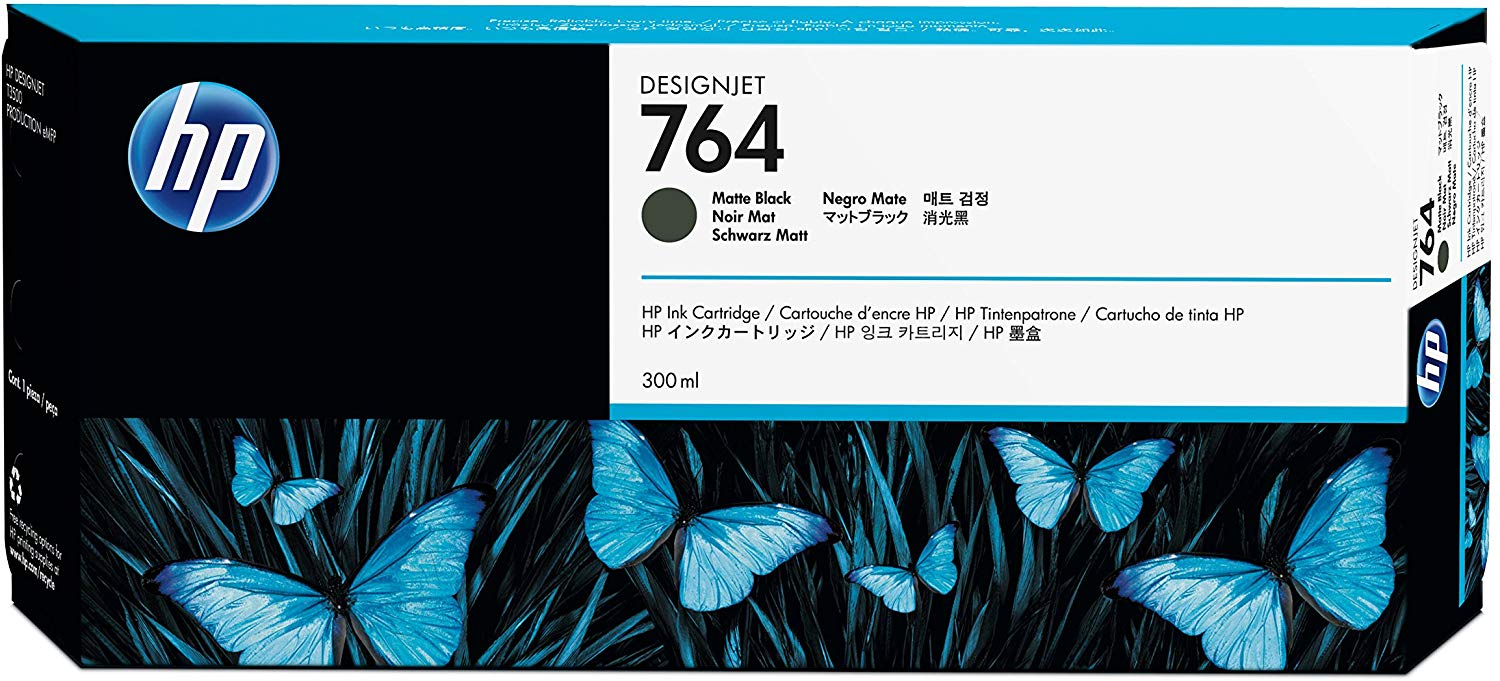 HP C1Q16A Ink Cartridges for DesignJet T3500/T3500 Production eMFP - Matte Black - Image 3