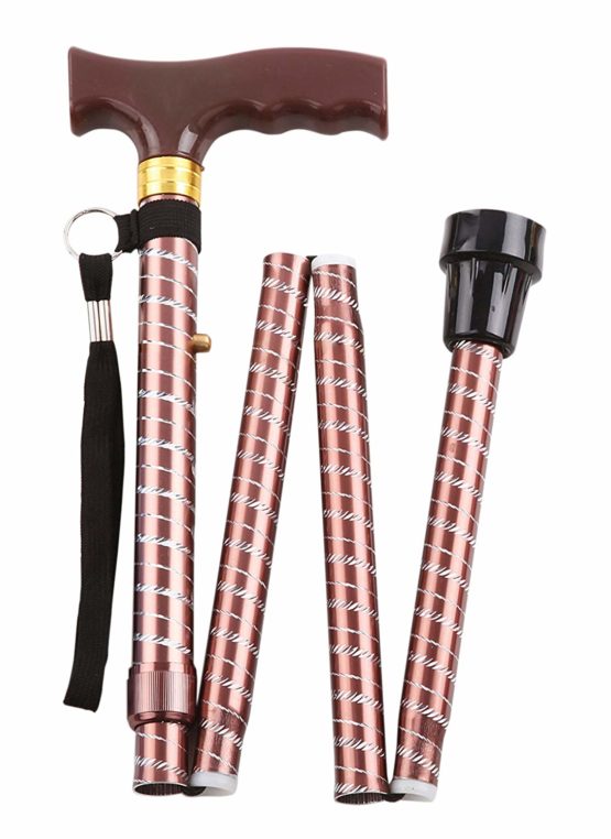 Extendable Plastic Handled Walking Stick Engraved Pattern (B) - Image 2