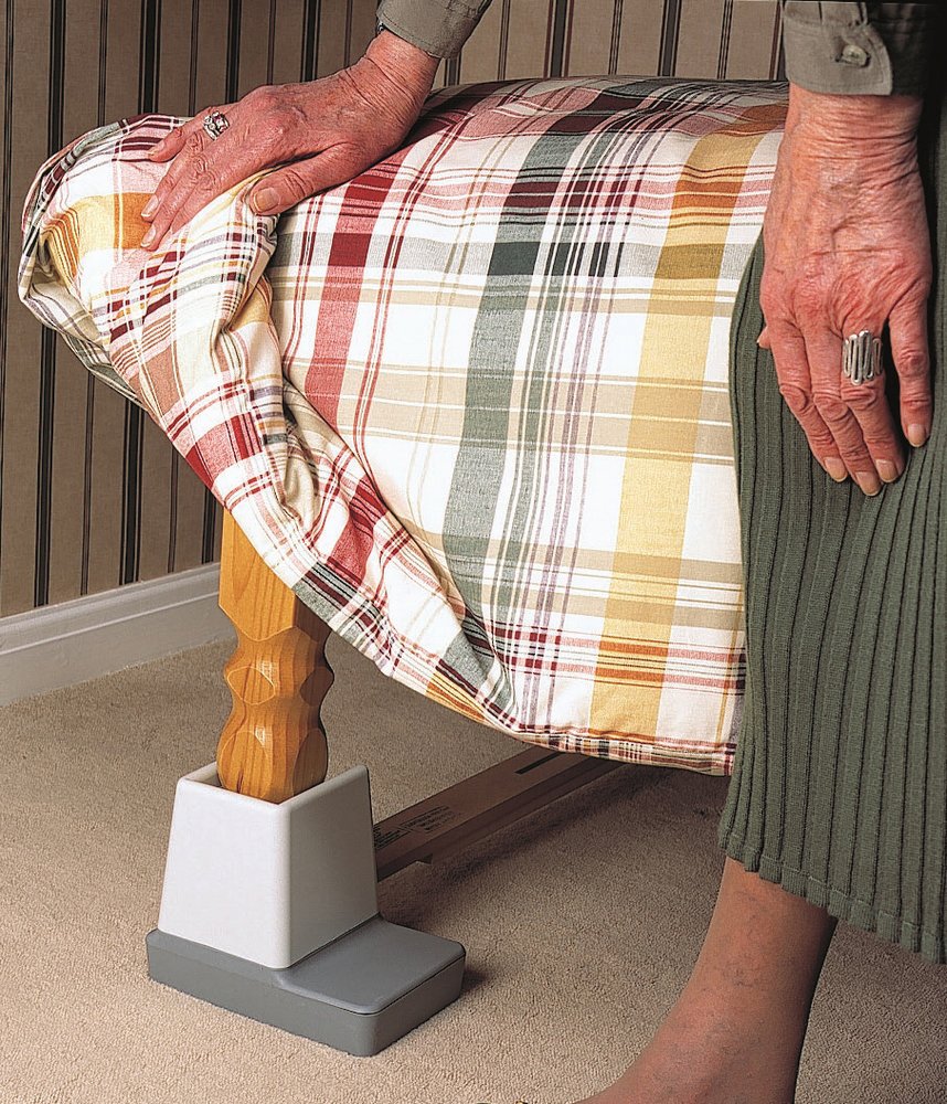 NRS Healthcare Langham Height and Width Adjustable Linked Bed Raisers for Narrow Beds Pair (Eligible for VAT Relief in The UK) - Image 2