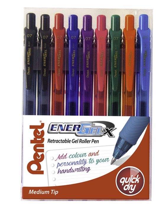 EnerGel X Pentel Pen with 0.7 mm Tip - Assorted Colours, YBL107/9-M