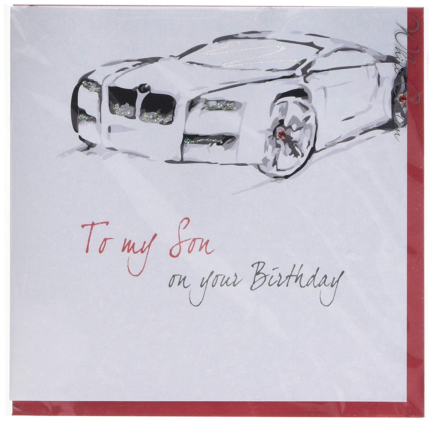 WHITE COTTON CARDS 'To My Son On Your Birthday', 16cm x 16cm