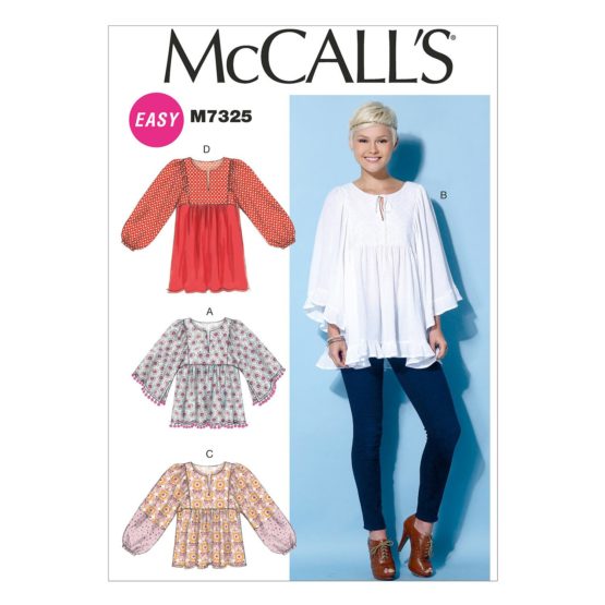 McCall's Patterns 7325 ZZ,Misses Tops and Tunic,Sizes LRG-XXL, Multicolor, X XX-Large