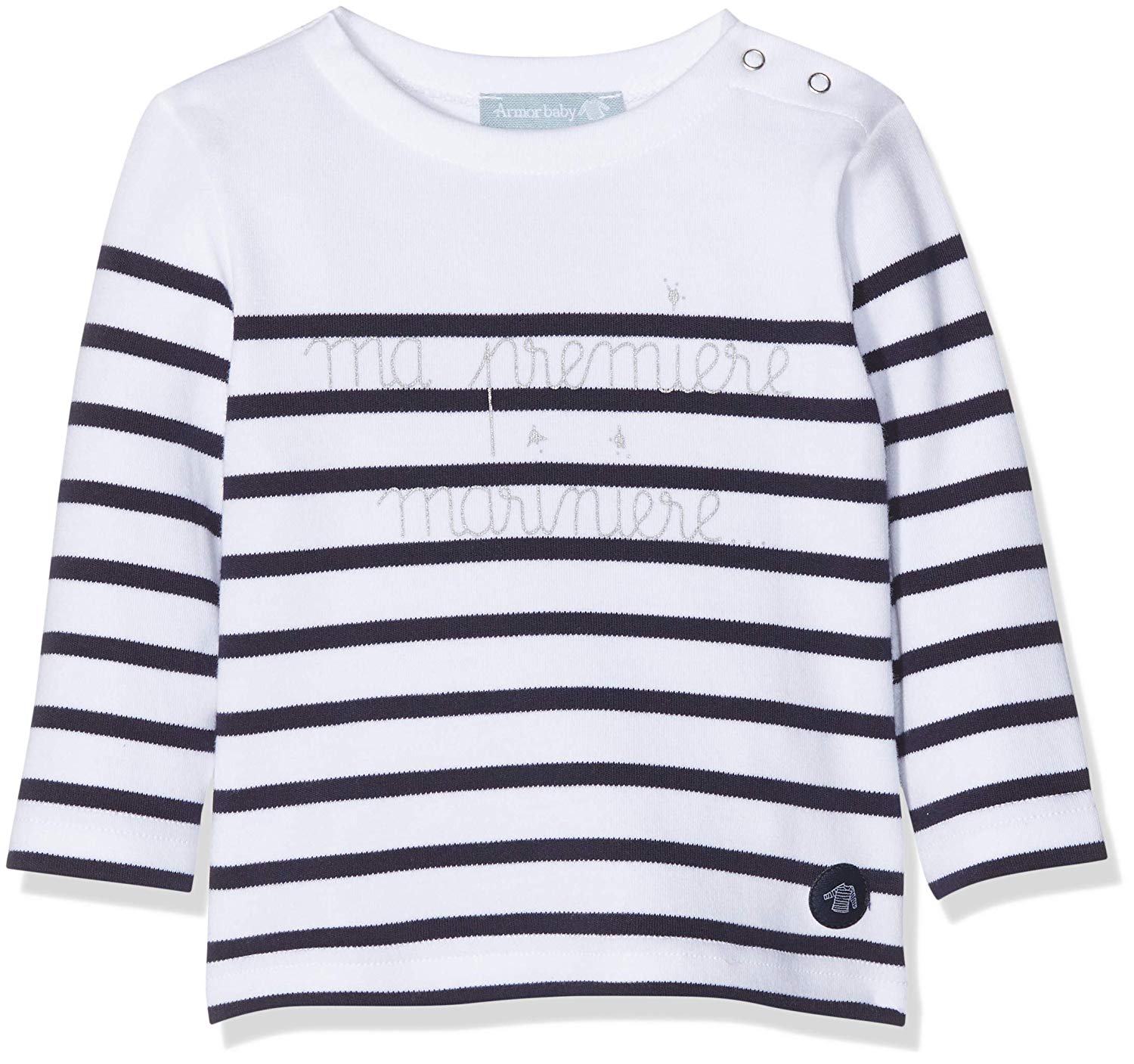 Armor Lux Baby ma 1ère Marinière T-Shirt, White (400 Blanc/Navire 400), 18-24 Months (Size: 23Months)