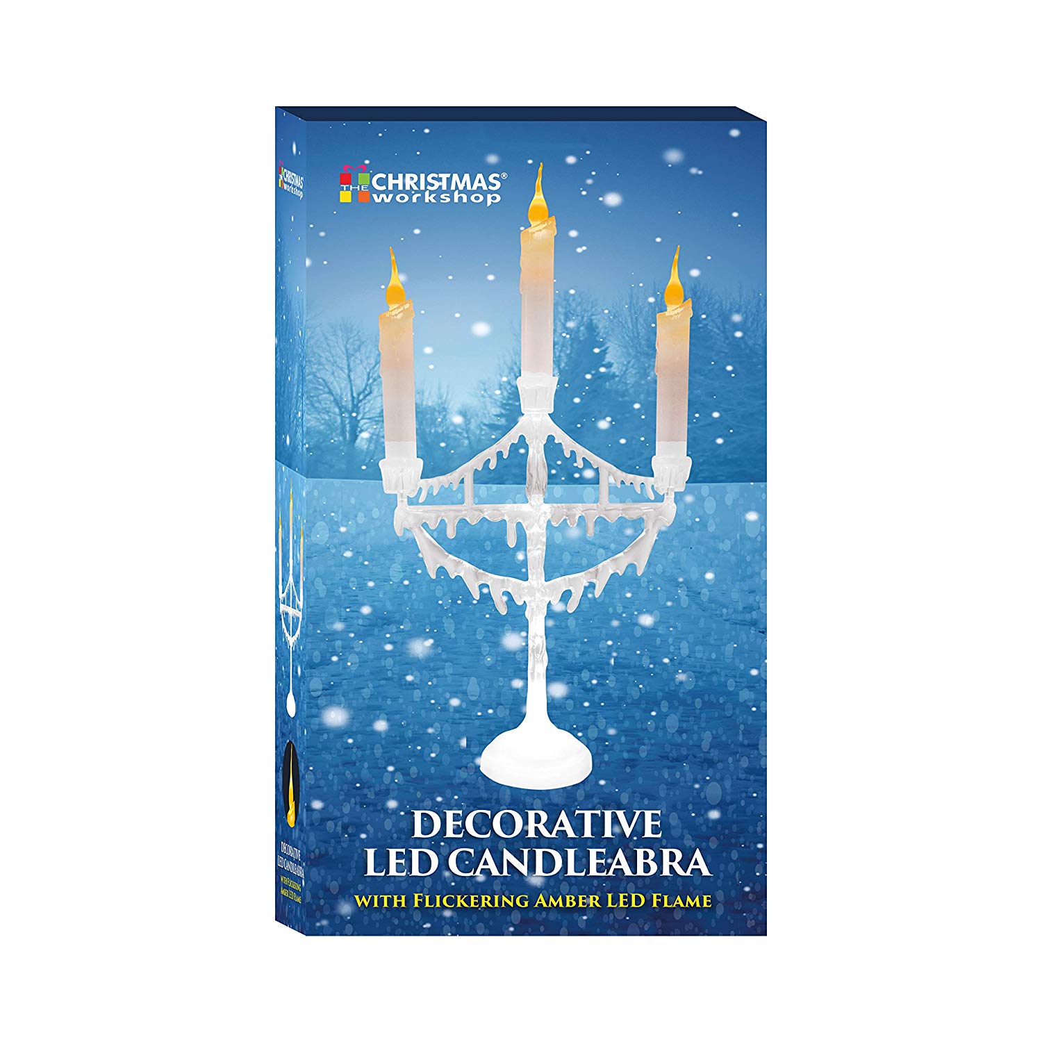 The Christmas Workshop Flickering Candelabra, Clear Acrylic - Image 4