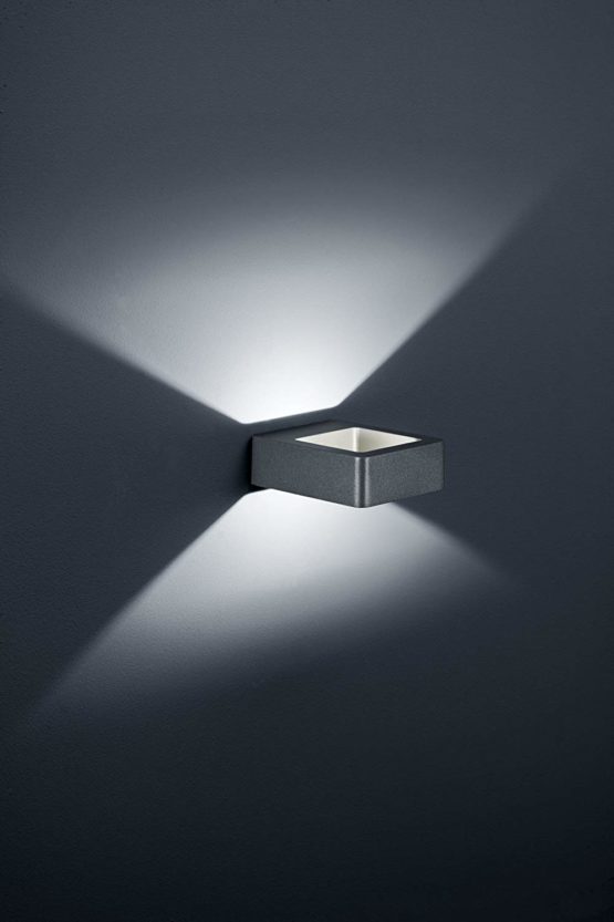 Trio Reno LED Wall Light, Metal, Dark Grey - Image 2