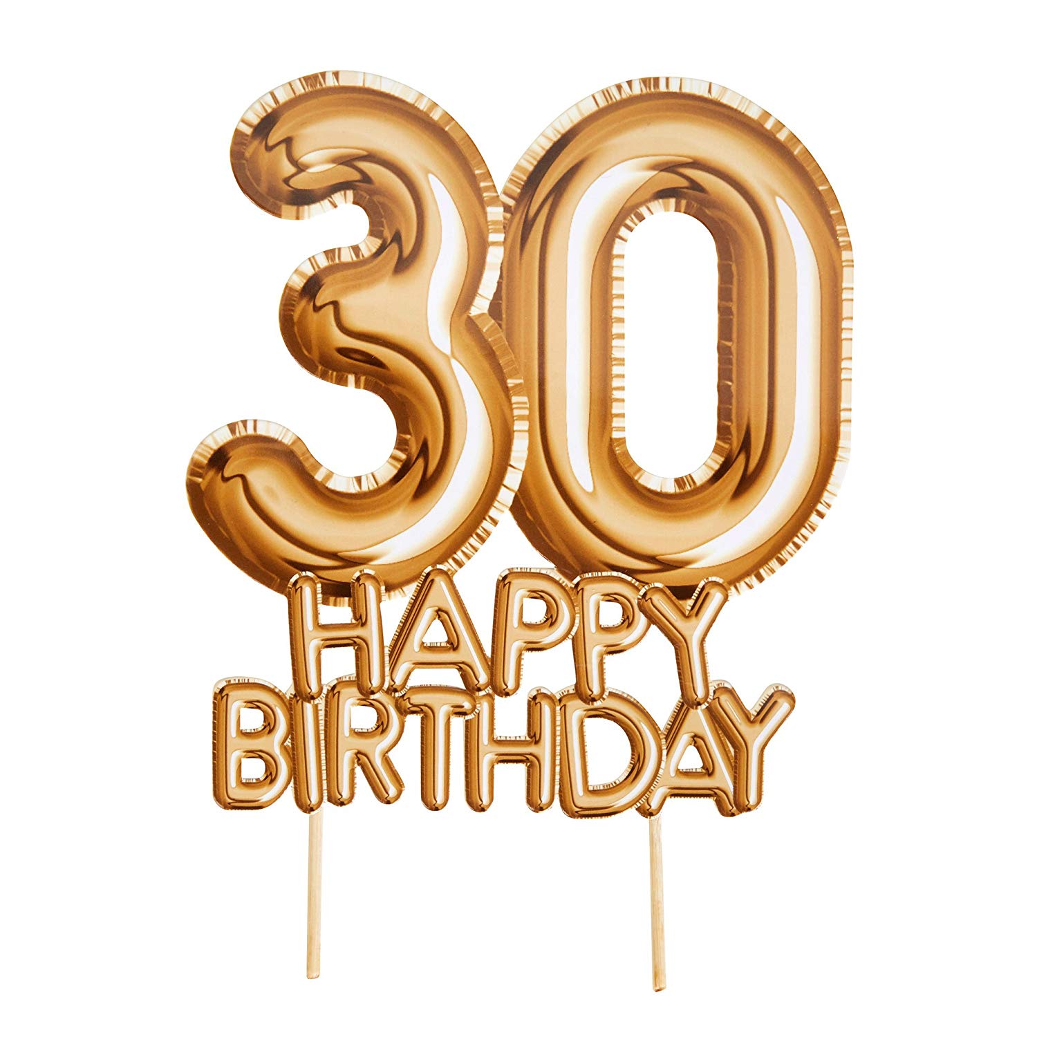 Neviti 773604 Glitz & Glamour - Cake Topper - Gold - Age 30