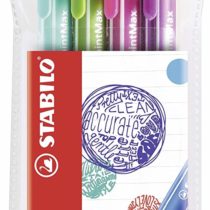 Nylon Tip Writing Pen - STABILO pointMax Wallet of 4 Assorted Colours