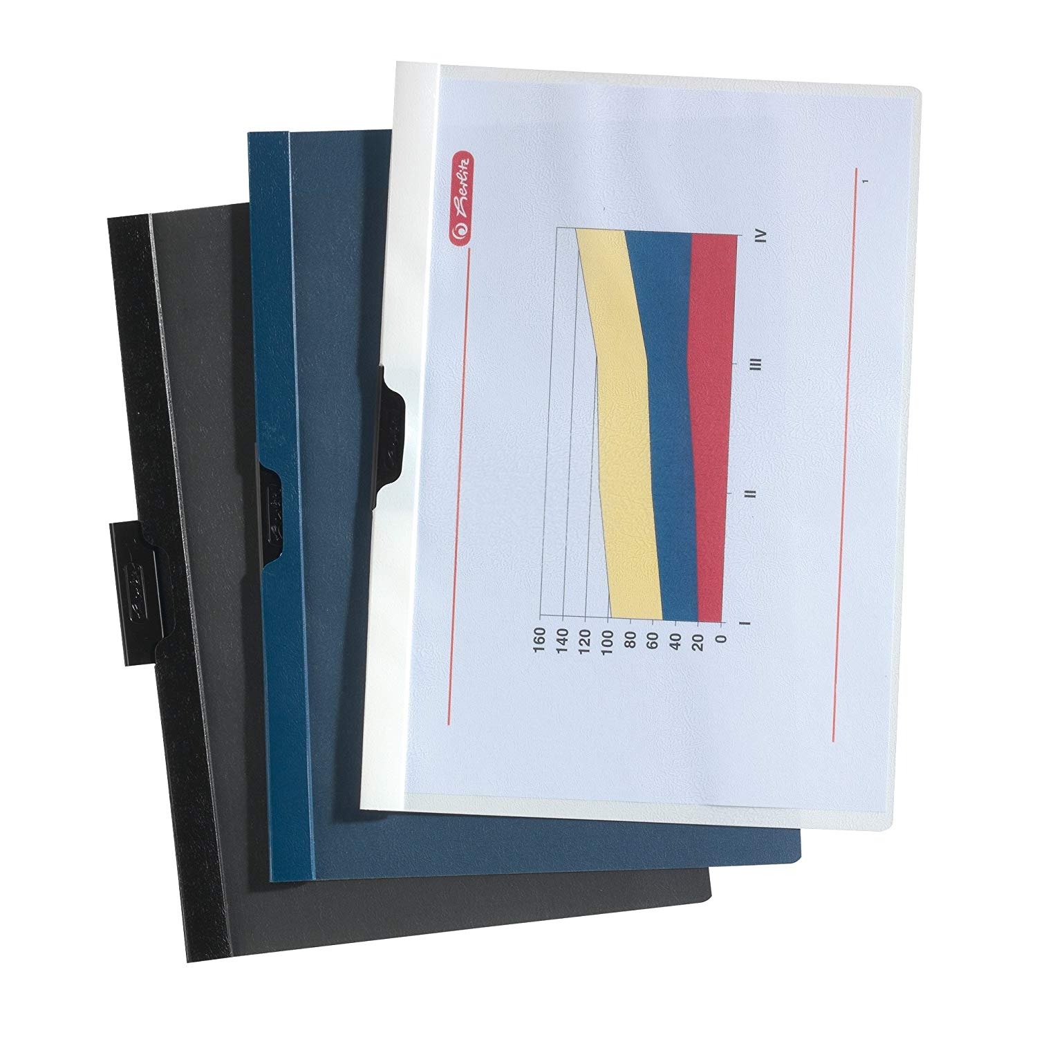 Herlitz A4 Spine Clip File with 30 Sheets Capacity - White (5 Pieces), 30 Blatt - Image 4