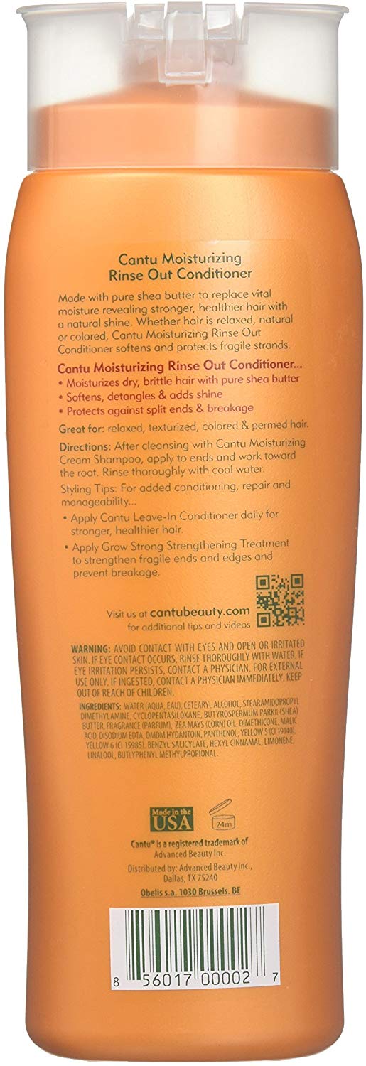 CANTU Moisturizing Rinse Out Conditioner, Shea Butter 400 ml, Other, 400 ml (Pack of 1) - Image 2