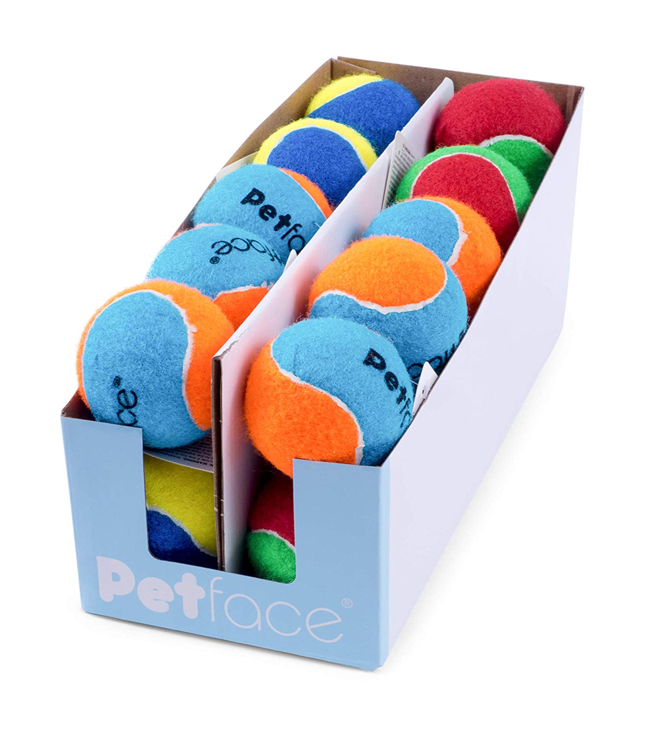 Petface Squeaky Tennis Ball, Multicolour, Pack of 20 - Image 3
