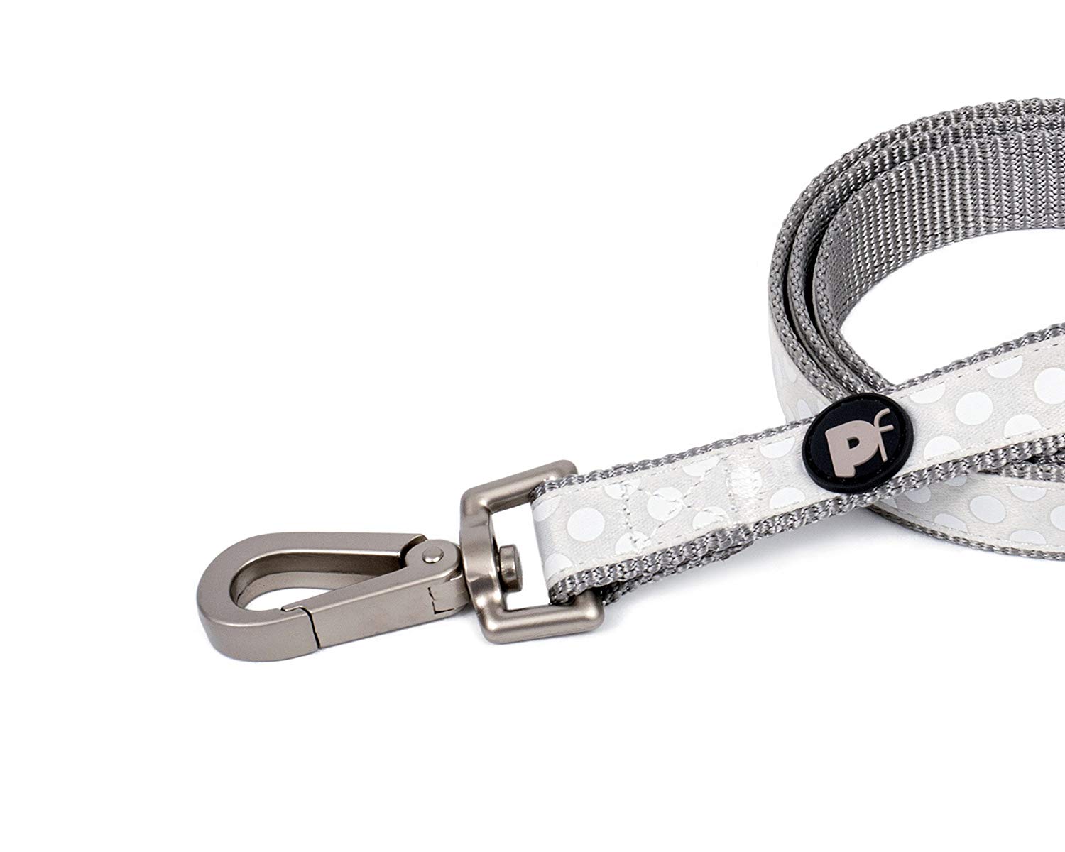 Petface Light Grey Tonal Dots Print Dog Lead, Medium - Image 2