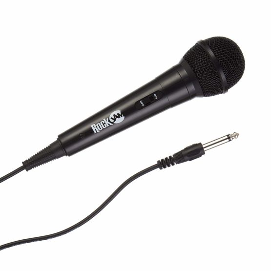 RockJam Karaoke Microphone Wired Unidirectional Dynamic Microphone with Three Metre Cord - Black