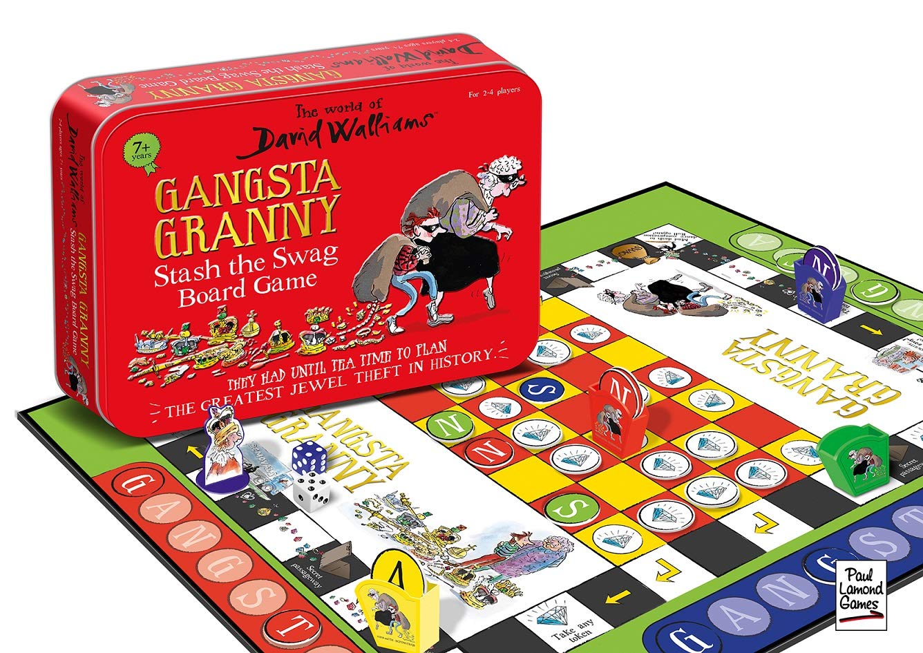 The World of David Walliams 6865 Gangsta Granny Board Game, Red, 21 x 27.5 x 5.5 cm - Image 2