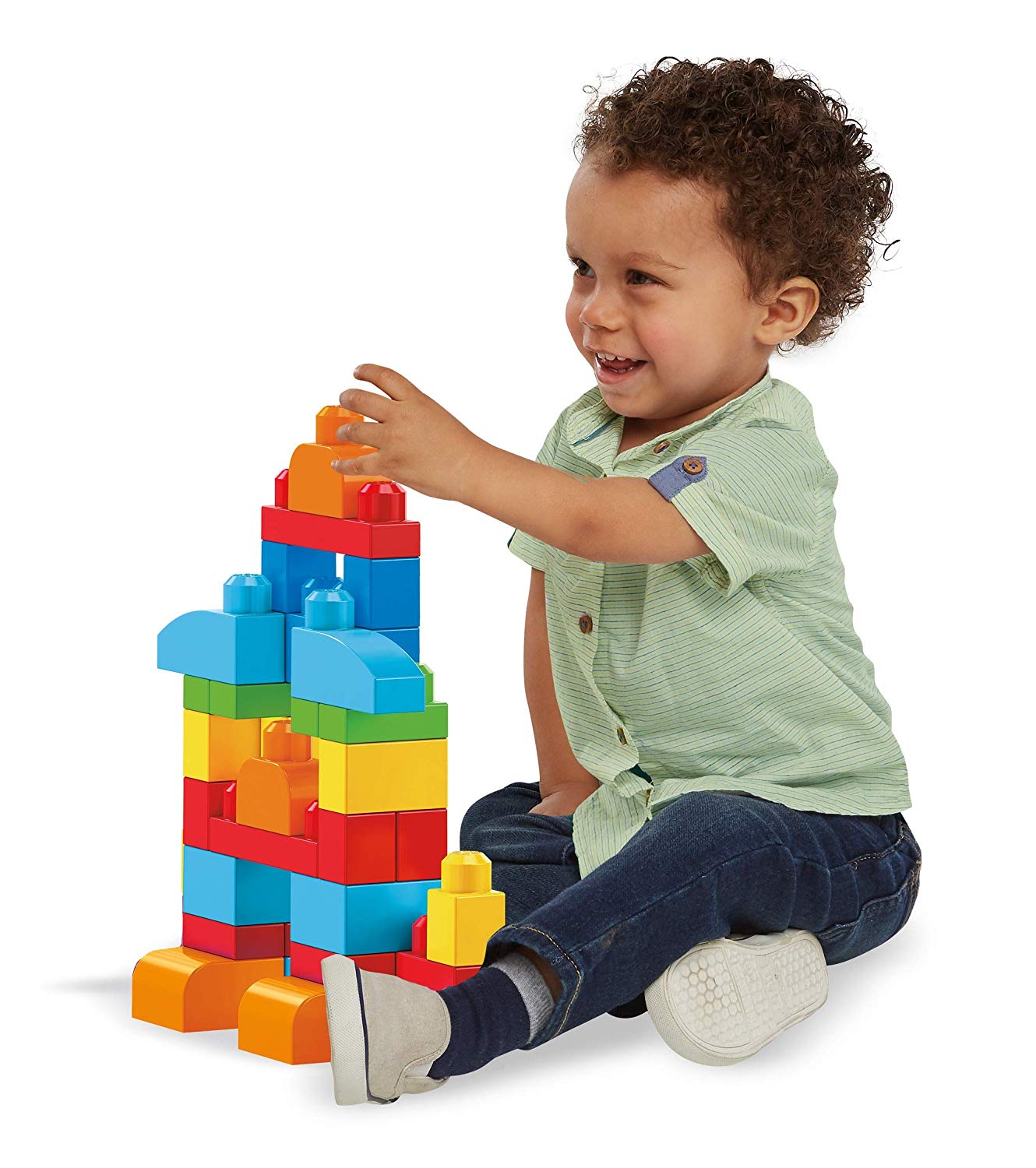 MEGA BLOKS Big Building Bag building Set including 60 big and colorful building blocks, and 1 storage bag - Image 3