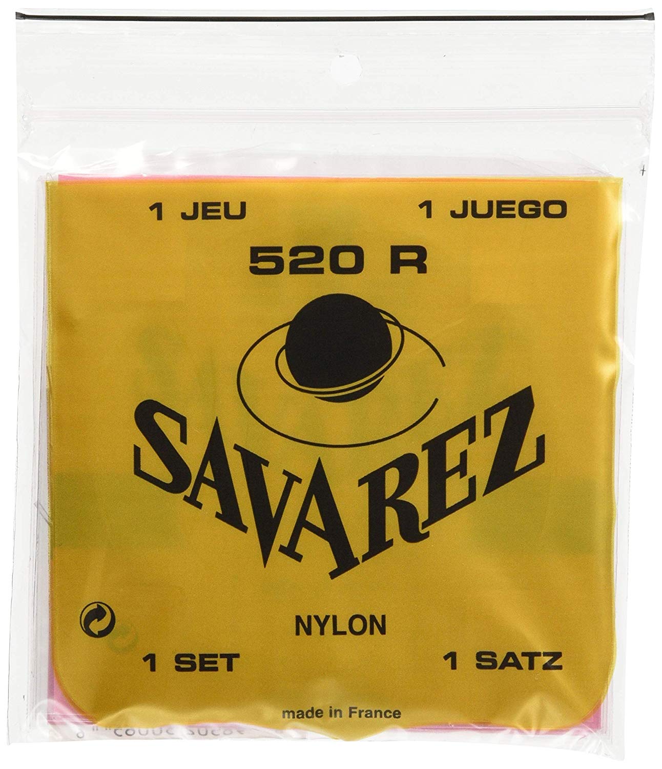 Savarez 520R High Tension (Red) String Set, Nylon, 520R Standard Tension