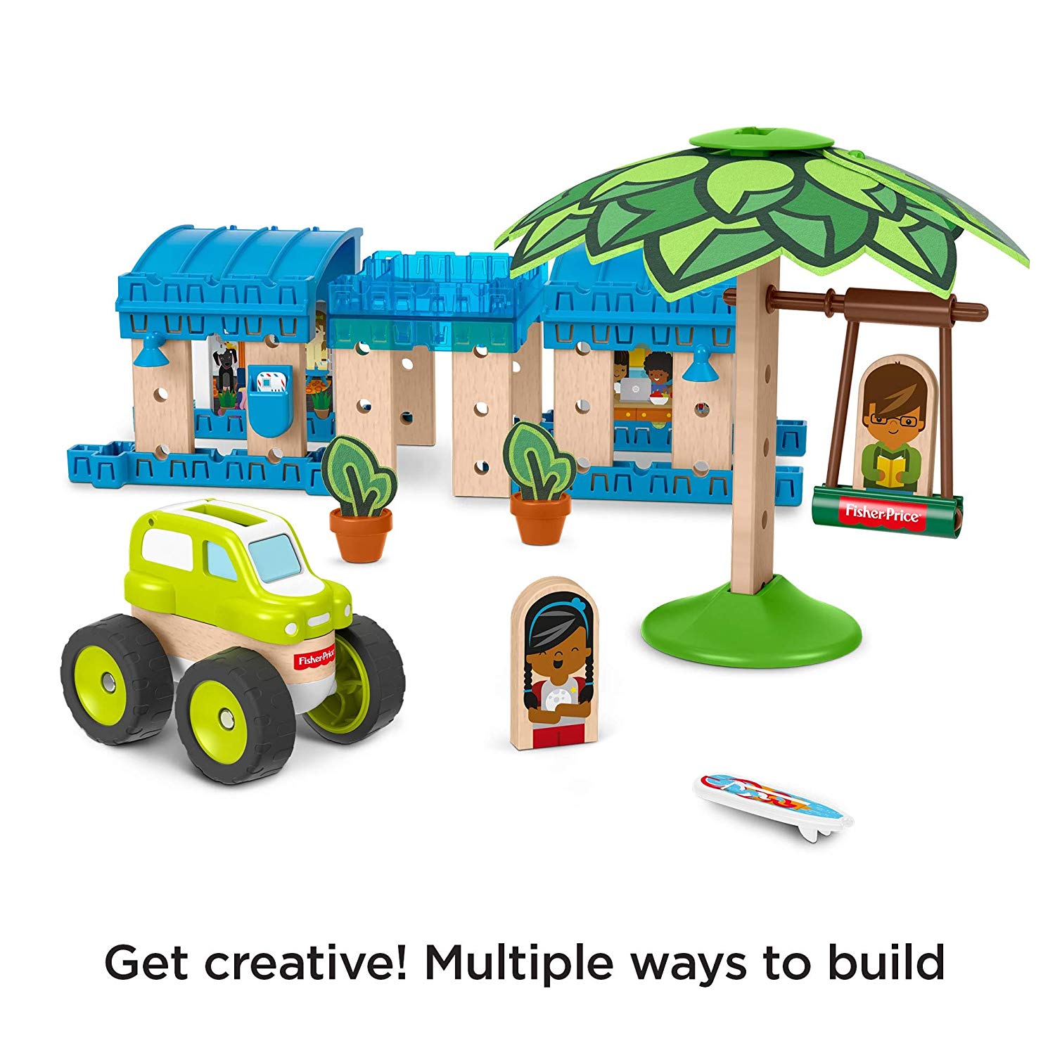 Fisher-Price Wonder Makers Design System Beach Bungalow, Building & Track Set, Multicoloured - Image 4