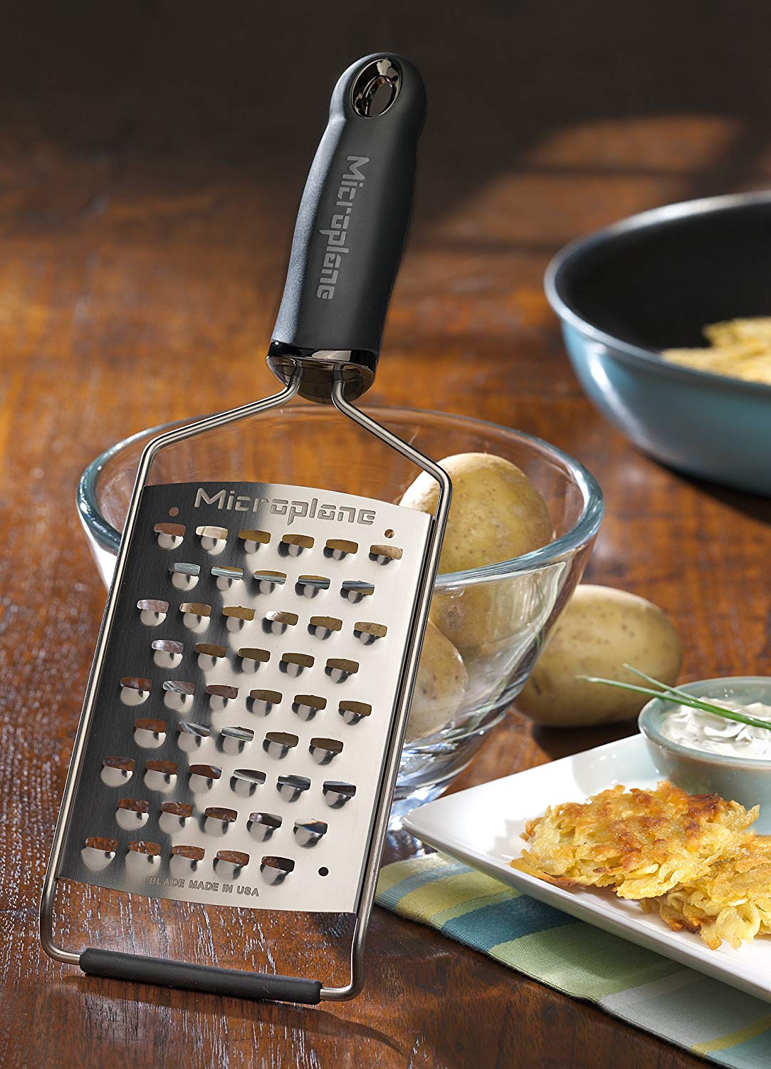 Microplane Kitchen Grater XL Ultra-coarse for Potato Cheese, Cabbage, Cucumber and Pumpkin with Stainless Steel Blade - Made in USA - Image 2