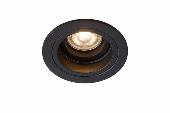 Lucide Recessed Spotlight, Metal, GU10, 50 W, Black