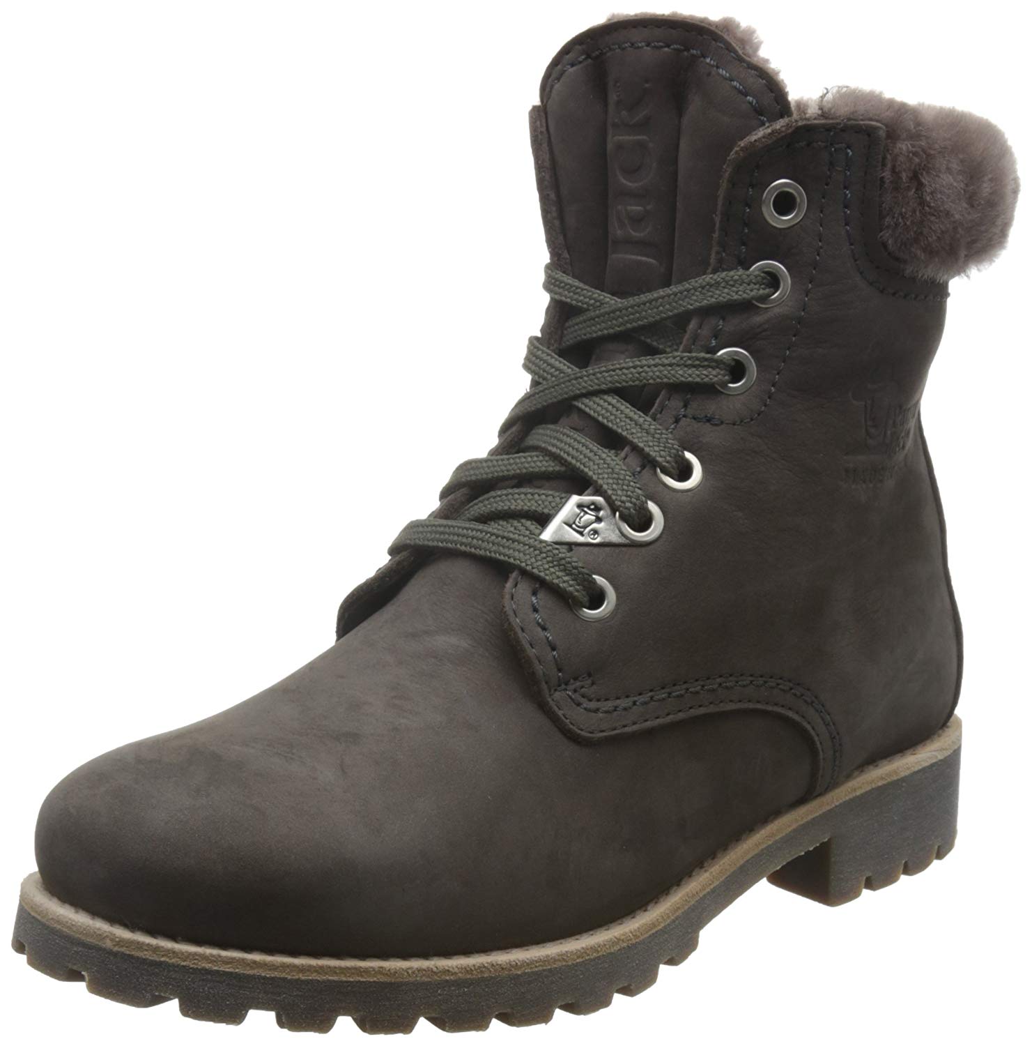 Panama Jack Women's Panama 03 Igloo Combat Boots, Grey (B20 Nobuck Gris), 5 UK, Grey B20 Nobuck Gris