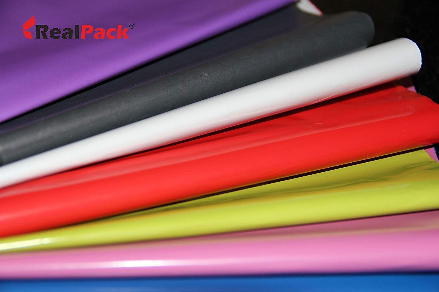REALPACK 100 x White Plastic Poly Mailing Bags Envelopes Size 10" x 14" 250mm x 350mm+(40mm Lip) DVD, MEDIUM - Image 3