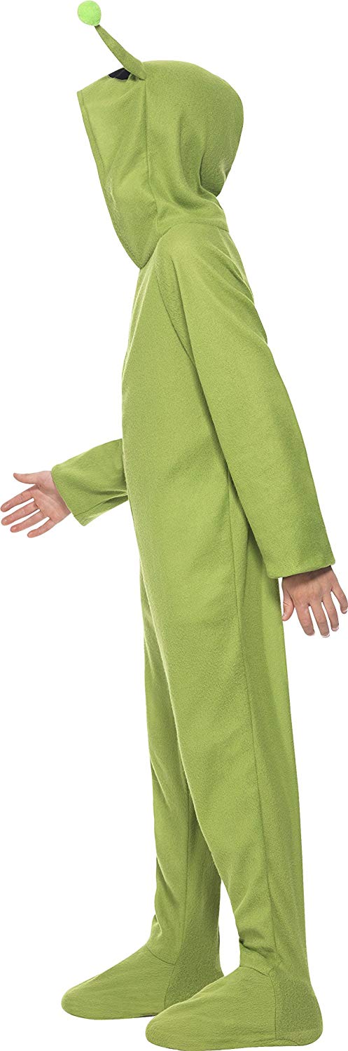 Smiffys Alien Kostüm Für Kinder - Grün Kleid Mit Haarspange, Größe 10-12 Jahre, Für Halloween & Verkleidungspartys
