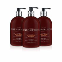 Baylis & Harding Black Pepper and Ginseng Hand Wash for Men, 3 x 500ml
