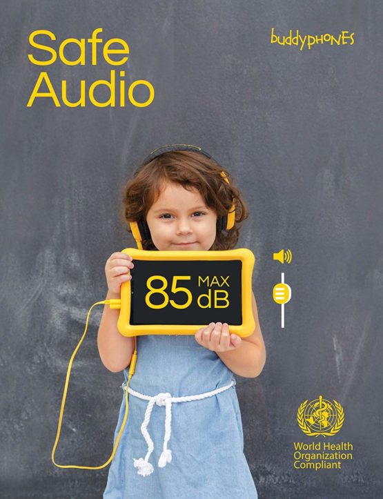 Explore Foldable Volume Limiting Kids Headphones | Built in Headphone Splitter and In Line Mic | For Tablets and Computers | Pink - Image 4