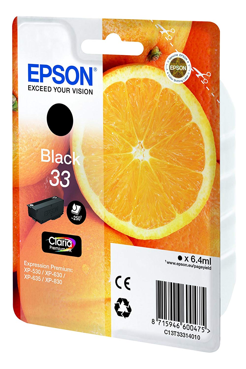 Epson 33 Black Oranges, Genuine, Claria Premium Ink, Standard - Image 2
