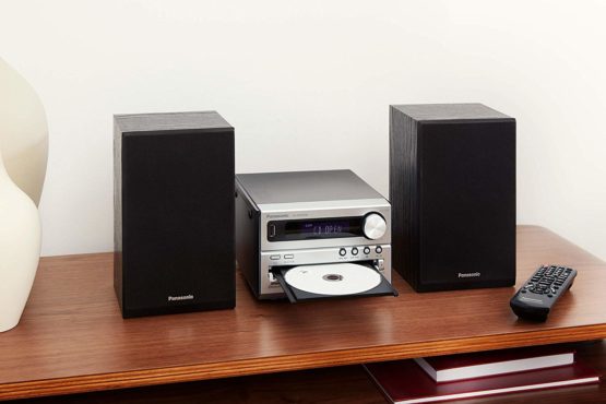Panasonic SC-PM250EB-S Micro Hi-Fi Bluetooth Speaker System, Black and Silver - Image 2