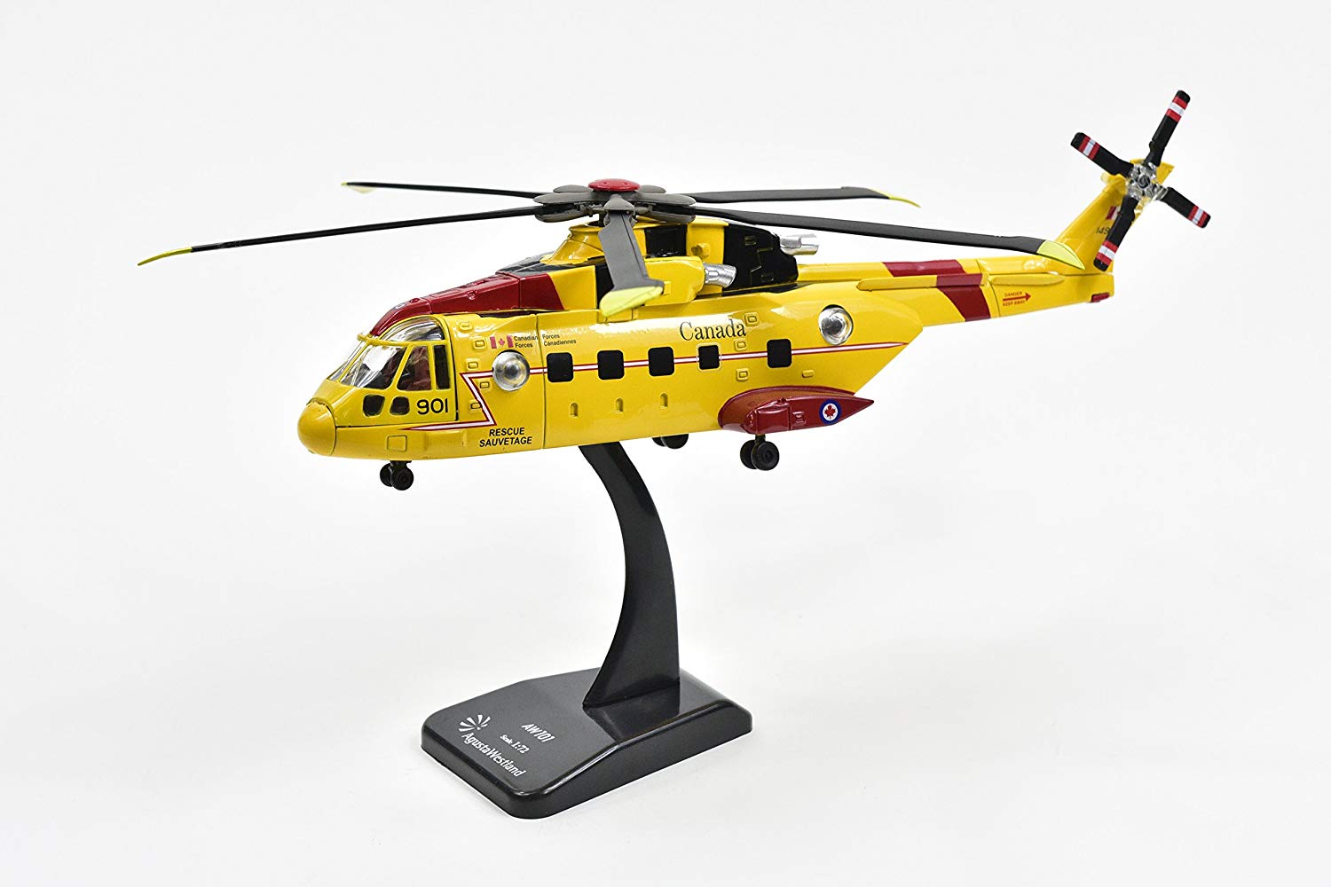 NewRay 25513 "Agusta EH 101" Model Helicopter, Yellow,red, Large - Image 4