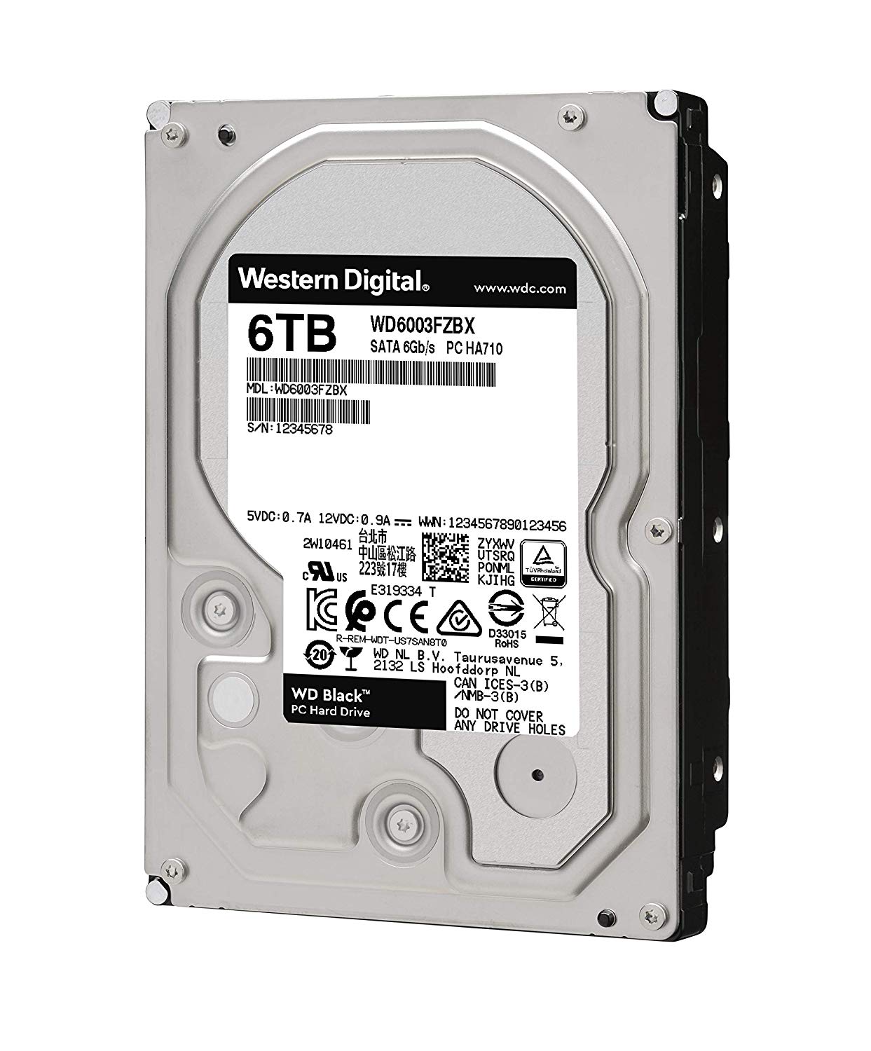 Western Digital 6 TB SATA 3.5 Hard Drive - Black - Image 2