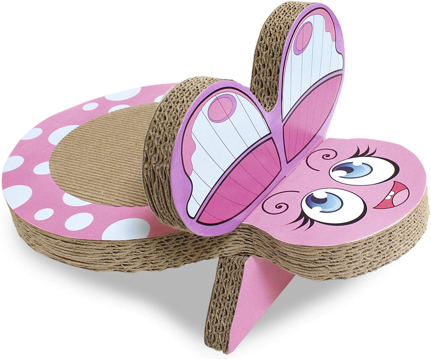 croci Butterfly Dora Cardboard Cat Scratcher, 25 x 38 x 20 cm